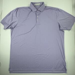 Holderness & Bourne Polo Shirt Mens 2XL Purple Tailored Fit Stretch Summer Golf